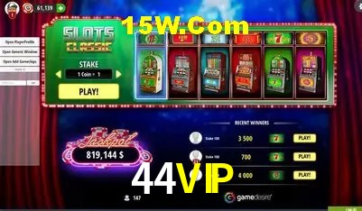 Campos de e-mail e senha na entrada da conta 44VIP